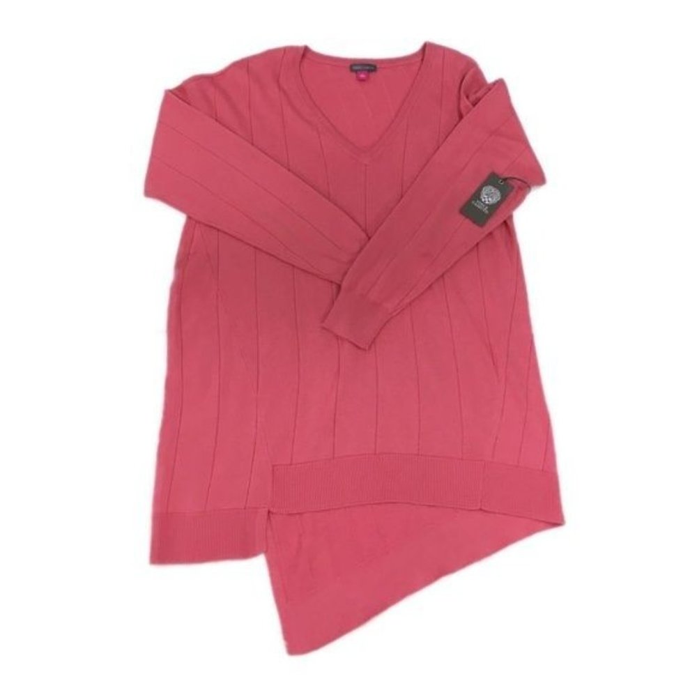 Vince Camuto Women’s Pink Asymmetrical Long Sleeve Sweater Size L